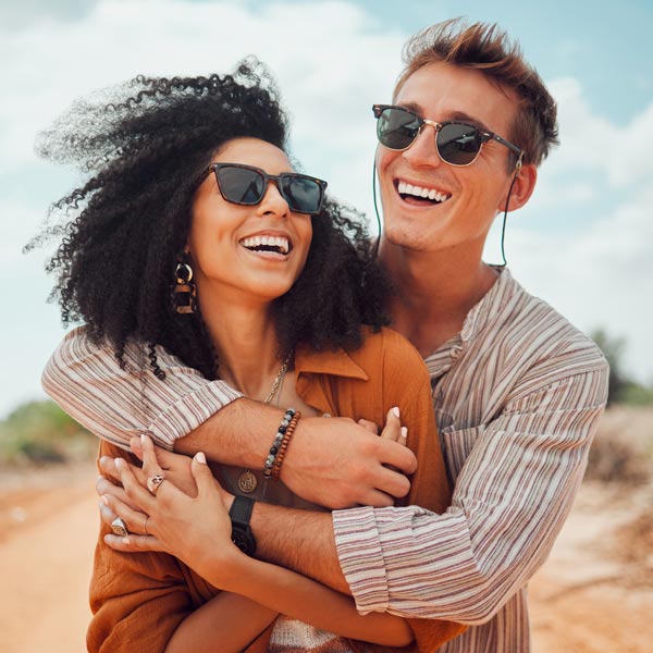 laughing young couple