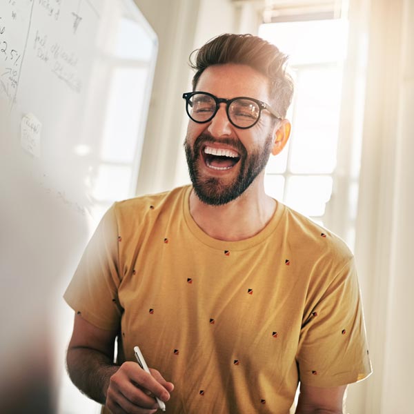 laughing young man