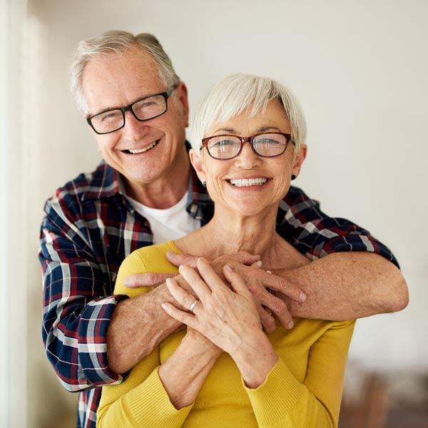 smiling senior couple